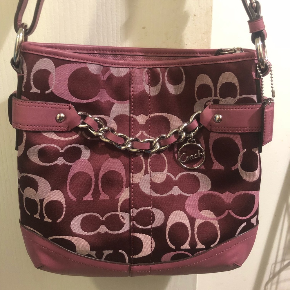 Coach Gallery Optic Signature Sateen Duffle Bag